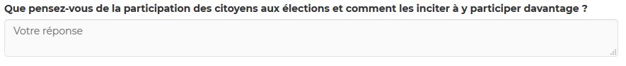 Que pensez-vous de la participation des citoyens aux élections et comment les inciter à y participer davantage ?